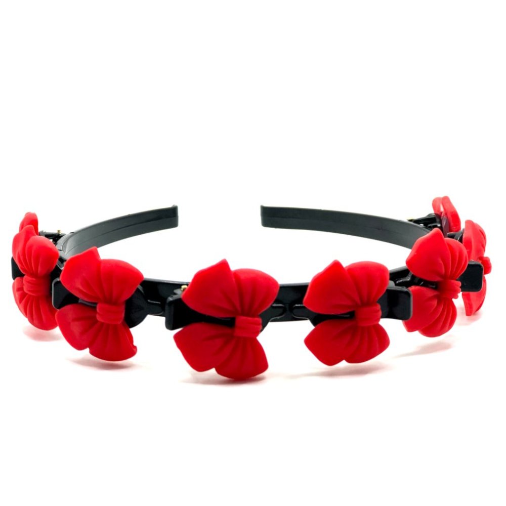 Bow Girls Fashion Sweet Princess Hairstyle Headband hair hoop with Clips